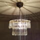 Lustre 2 rangs pampilles de cristal