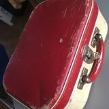 Authentic cardboard suitcase from the 60s