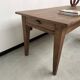 Solid walnut farmhouse table with spindle legs