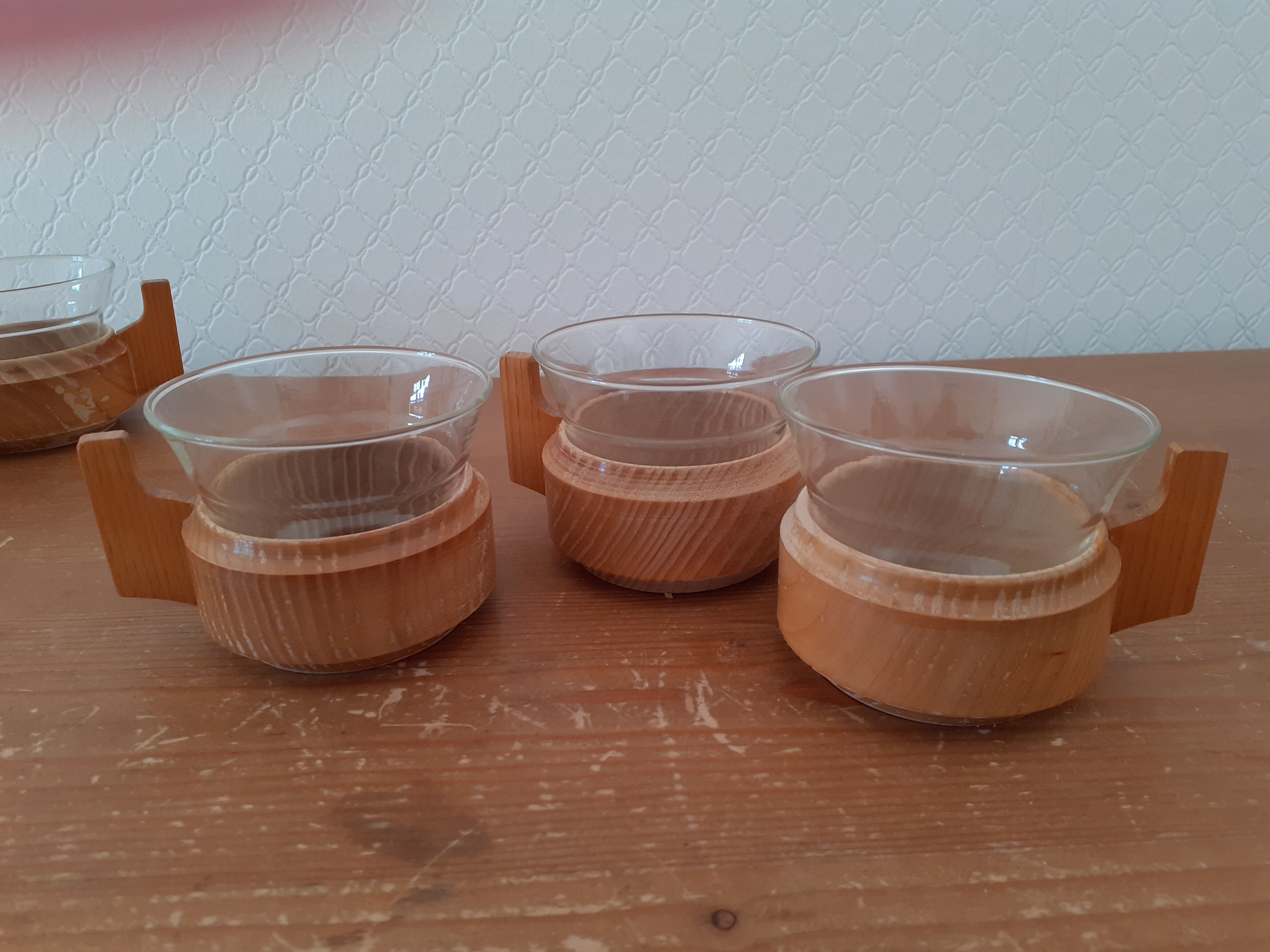 Six tea cups or coffee Schott Mainz Jena Glas
