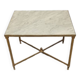 Marble and brass coffee table