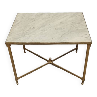 Table basse marbre et laiton