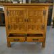2-door, 2-drawer wardrobe in solid oak and wrought iron, rustic style, 1960s