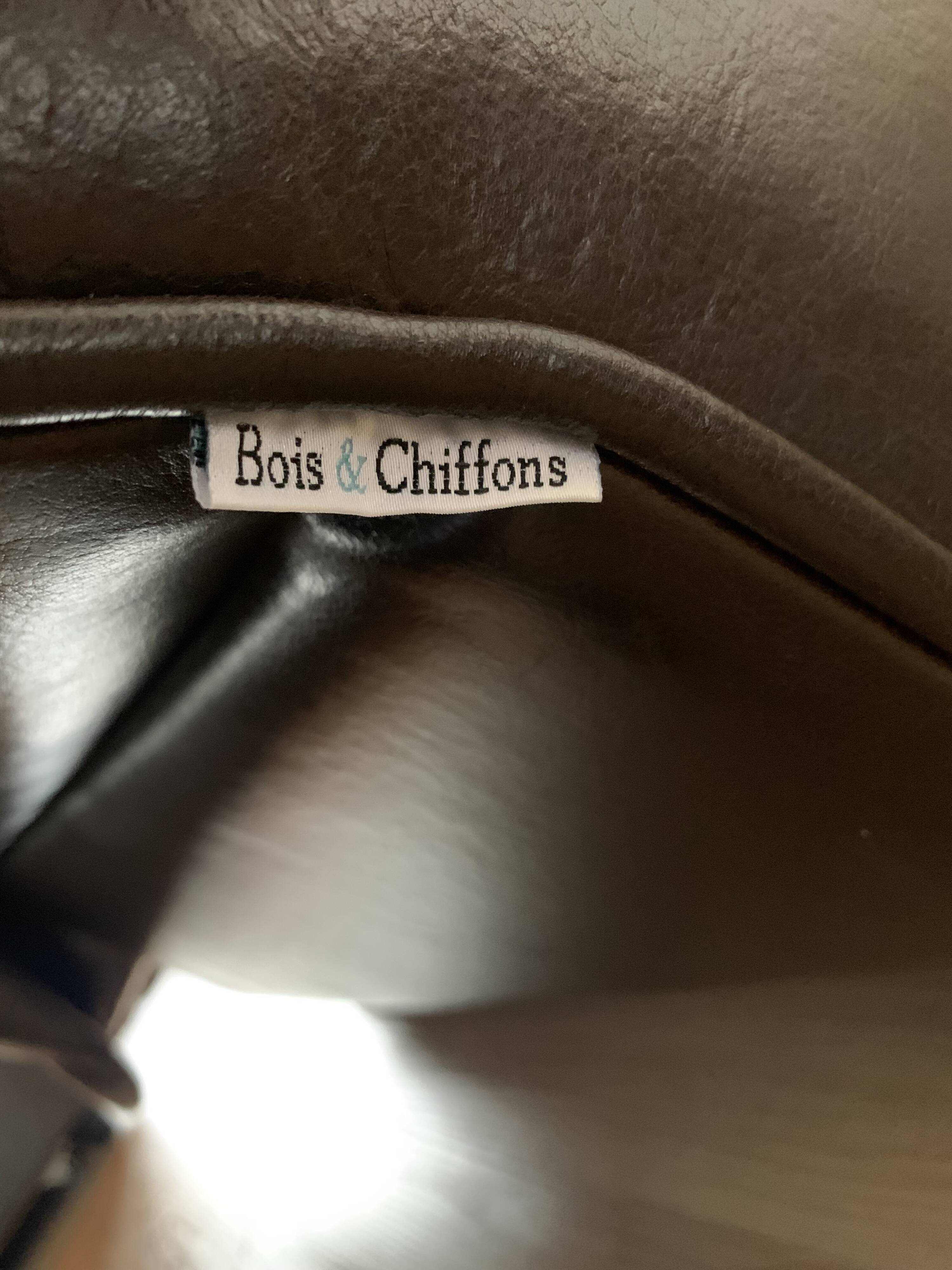 Brown leather club sofa