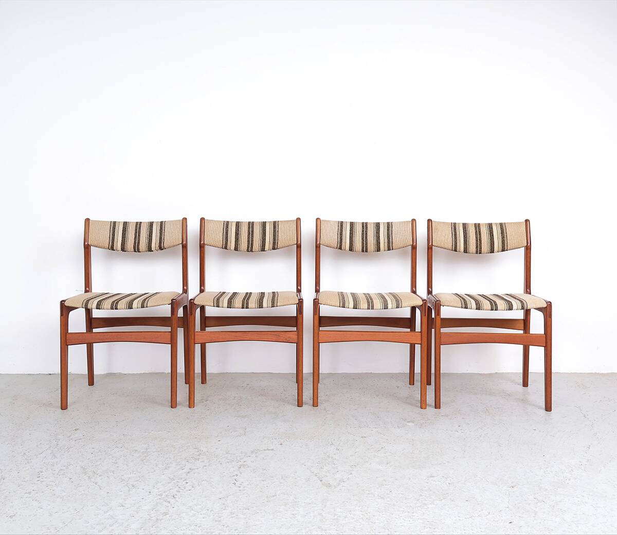 Set of 4 Vintage Erik Buch Teak Chairs for OD Møbler Denmark