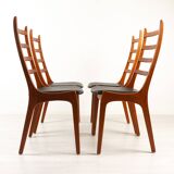 Vintage Danish Teak High-Back Dining Chairs by Korup Stolefabrik, 1960s, Set of 4