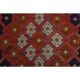 1970s Vintage Turkish Oushak Handmade Wool Cotton Red Kilim Rug 195x263