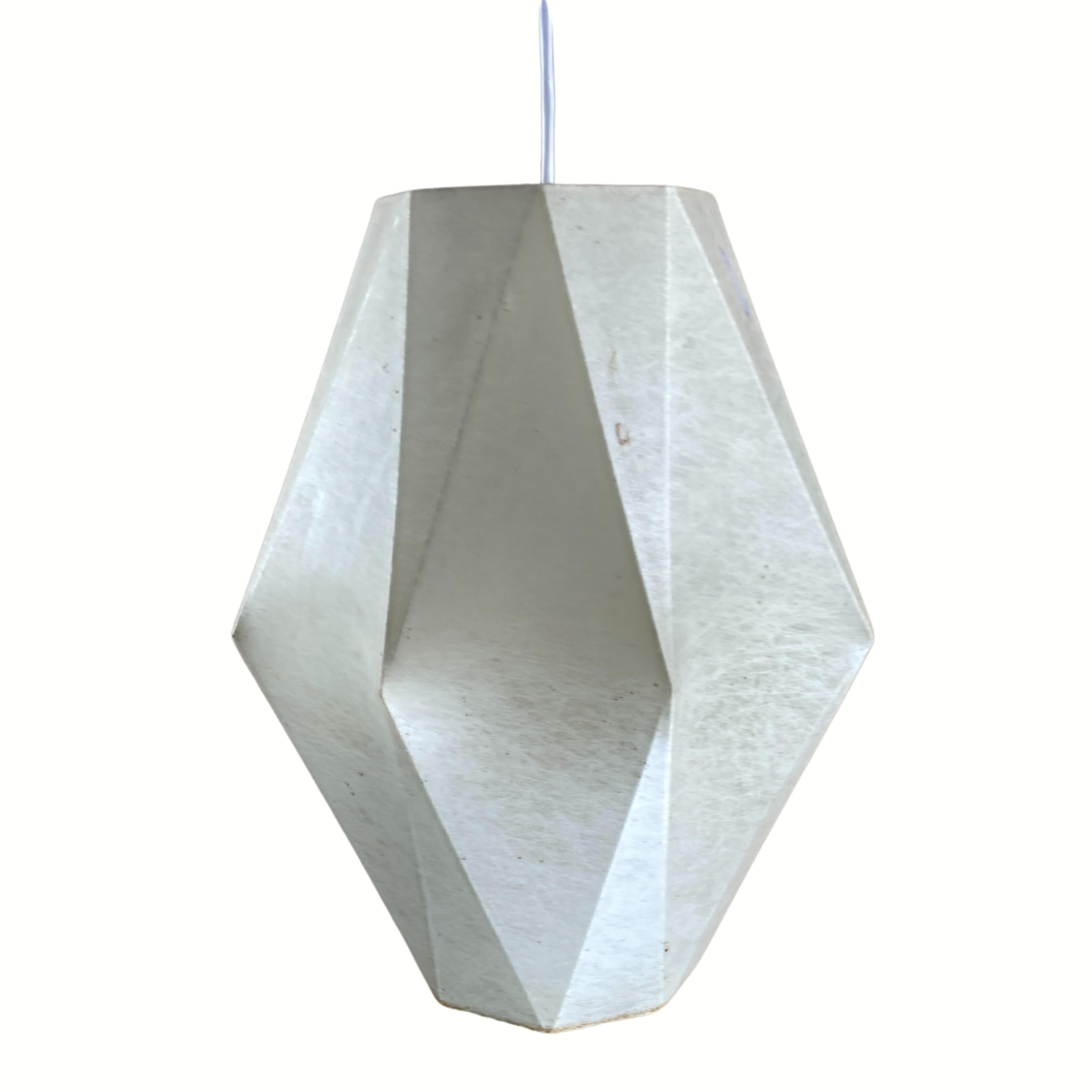 Pair space age cocoon hanging lamps, Germany 1960s