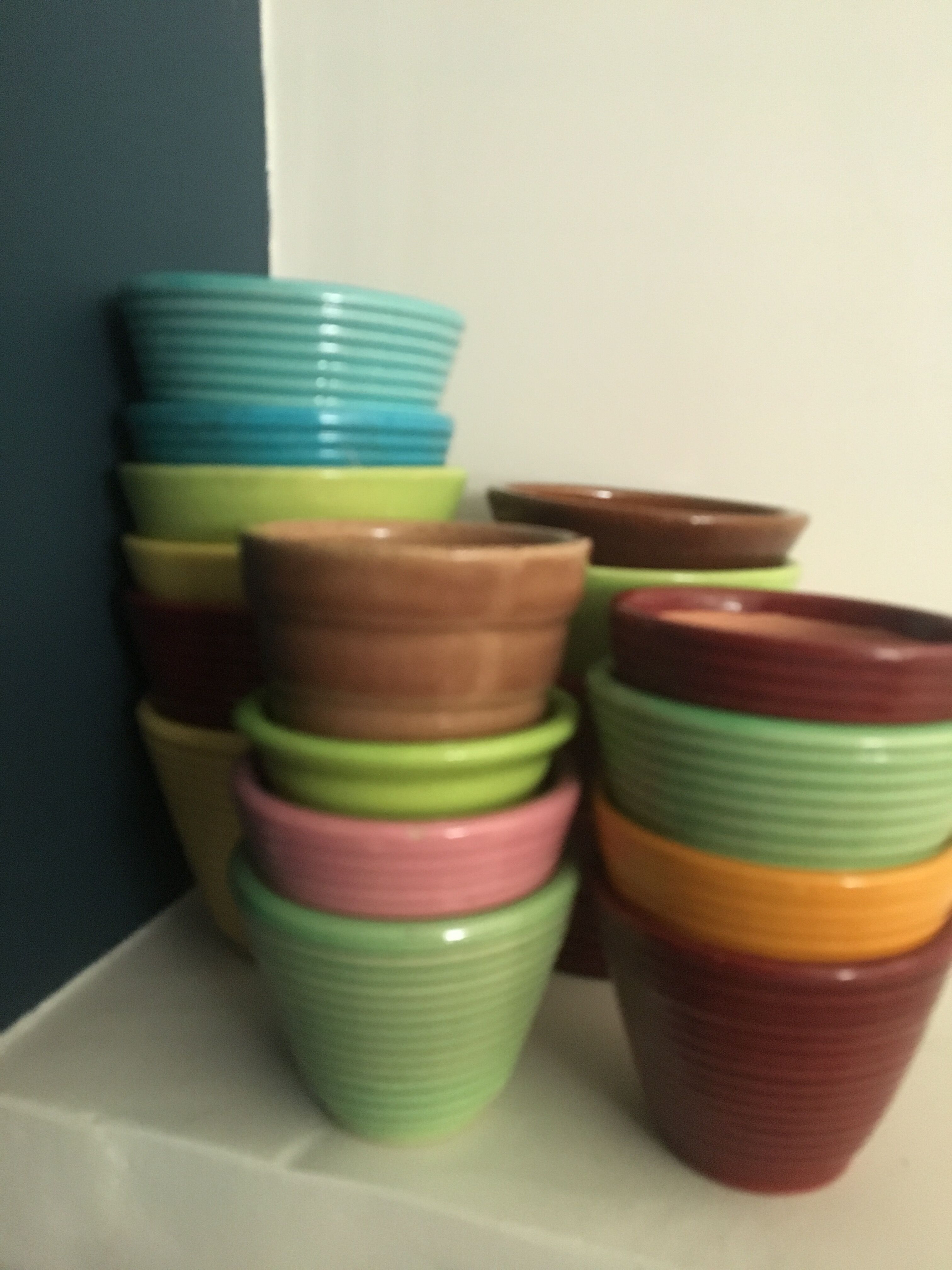 60s varnished terracotta pot