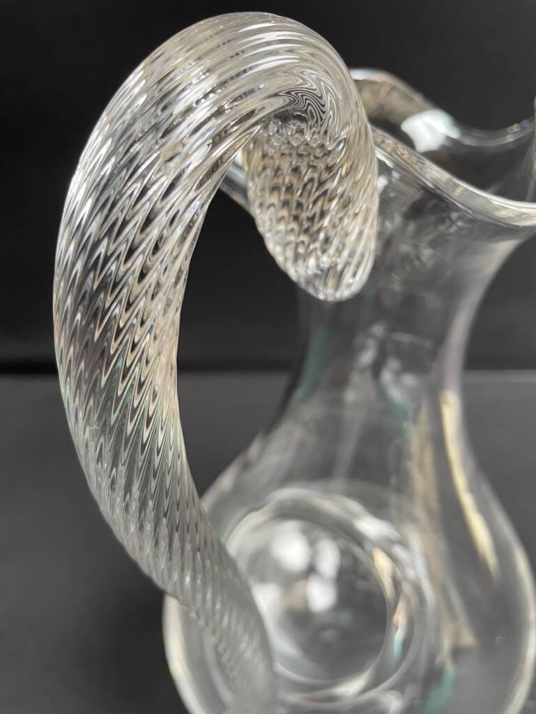 Orangeade pitcher with ice bag – Plain crystal – 19th century