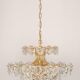 Lustre, laiton et cristal par Kinkeldey, Allemagne, années 1970