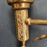 Pair of antique gold wall sconces