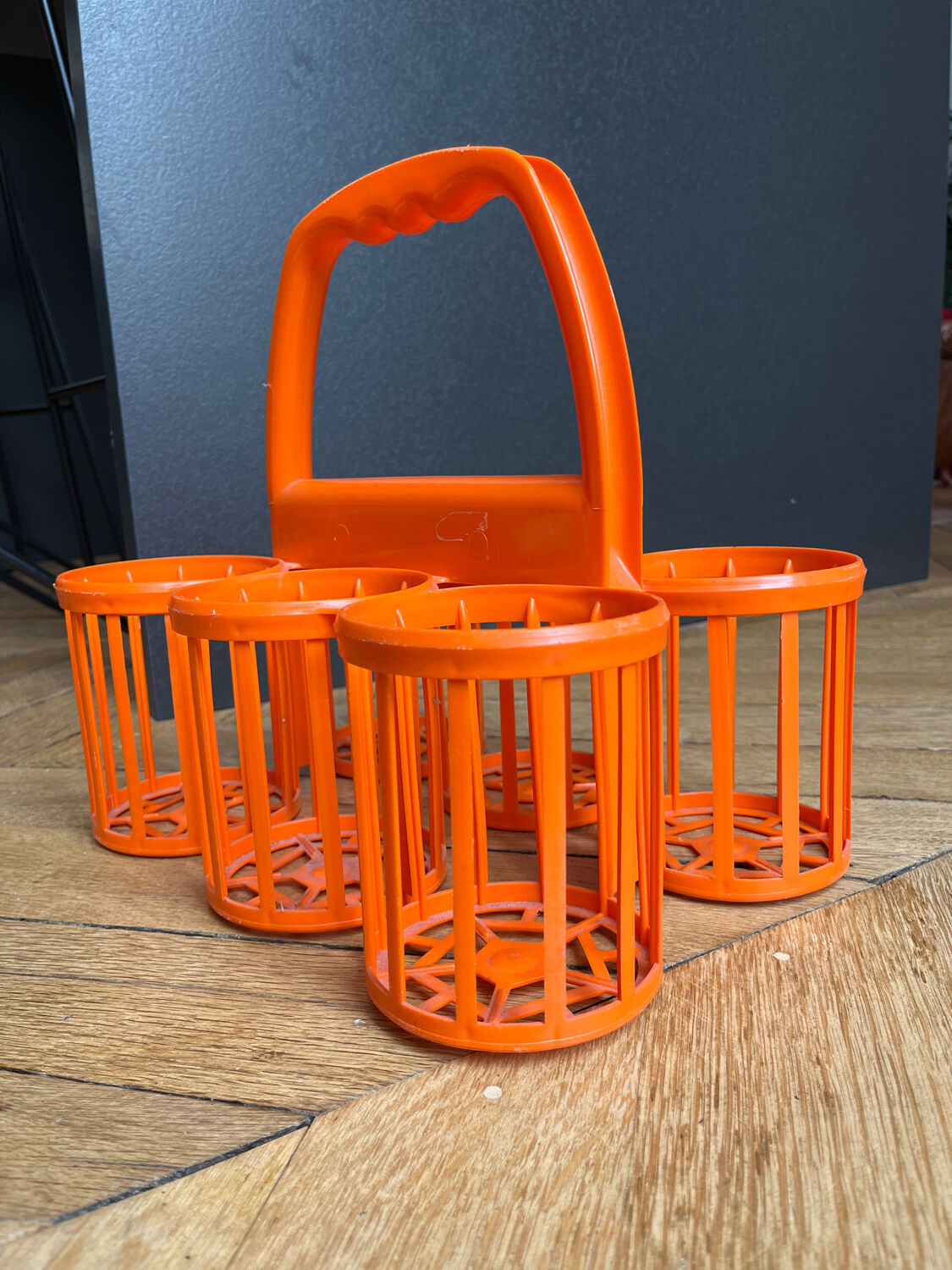Orange bottle basket