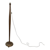 Art Deco tapered floor lamp in solid oak, 1930s-40s