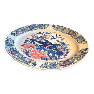 Large plate with bird motif, Stoviglierie pottery.
