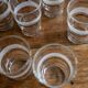 Lot de 8 verres granités blancs