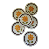 6 plates in vintage Italian earthenware 1970