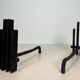 Pair of Modernist Steel Andirons