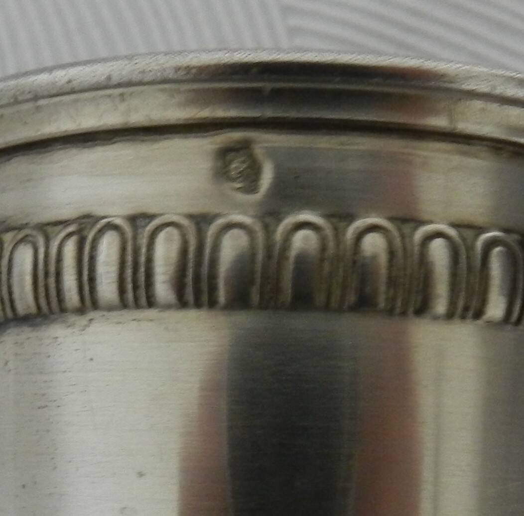 Solid silver cup, Minerva hallmark