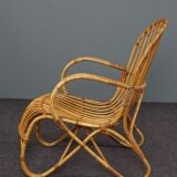 Rattan armchair Belse 8, Rohé Noordwolde, 1950