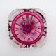 Bohême Crystal Pocket Bowl Hospodka Raspberry and Blue Reflections 1960