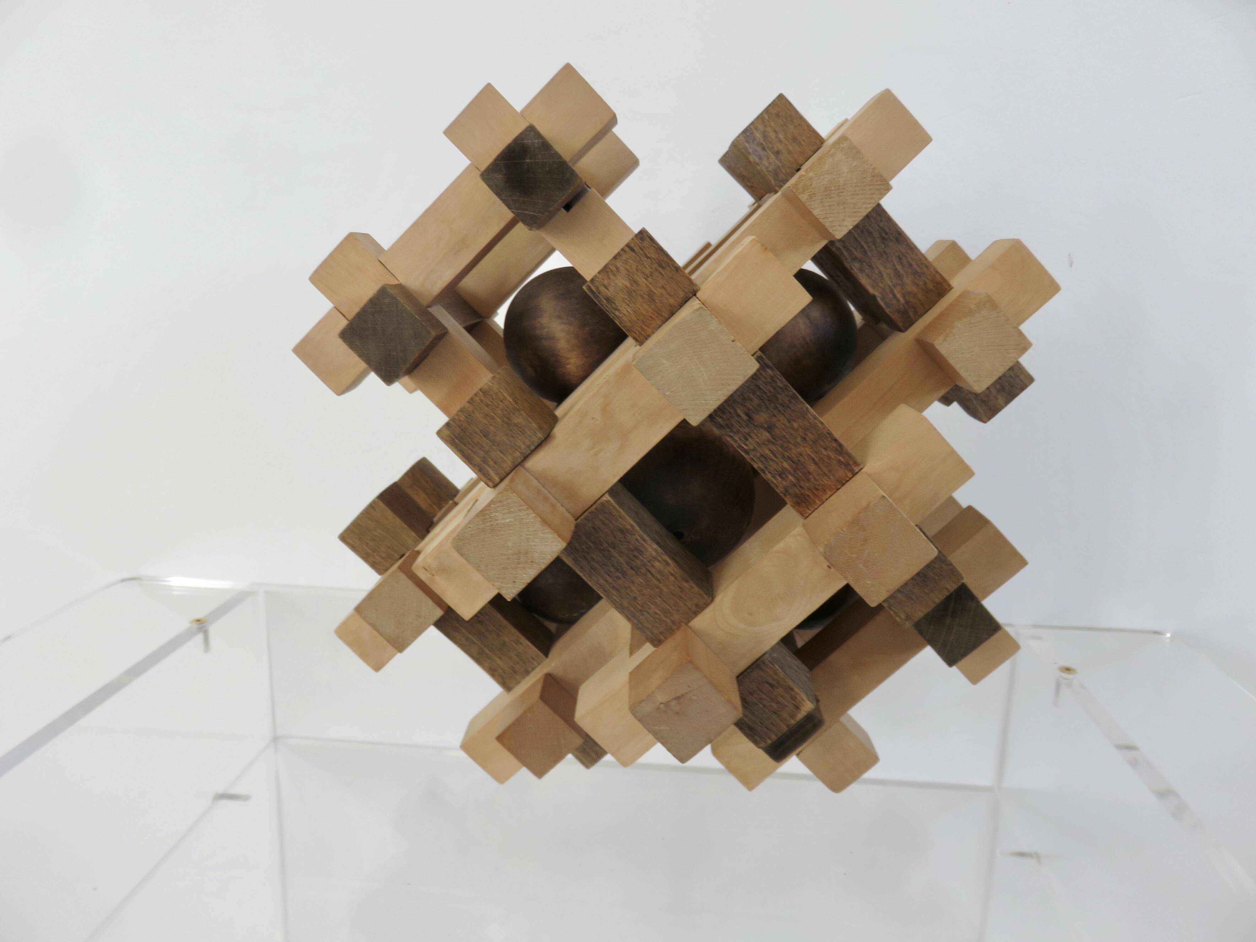 XXL wooden puzzle, multi-balls, 1970