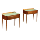 Paire de tables de chevet vintage avec tiroir années 1950