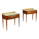 Paire de tables de chevet vintage avec tiroir années 1950