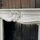 Impressive Louis XV style fireplace in Carrara marble circa 1880
