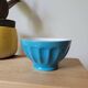 Opaque blue porcelain bowl