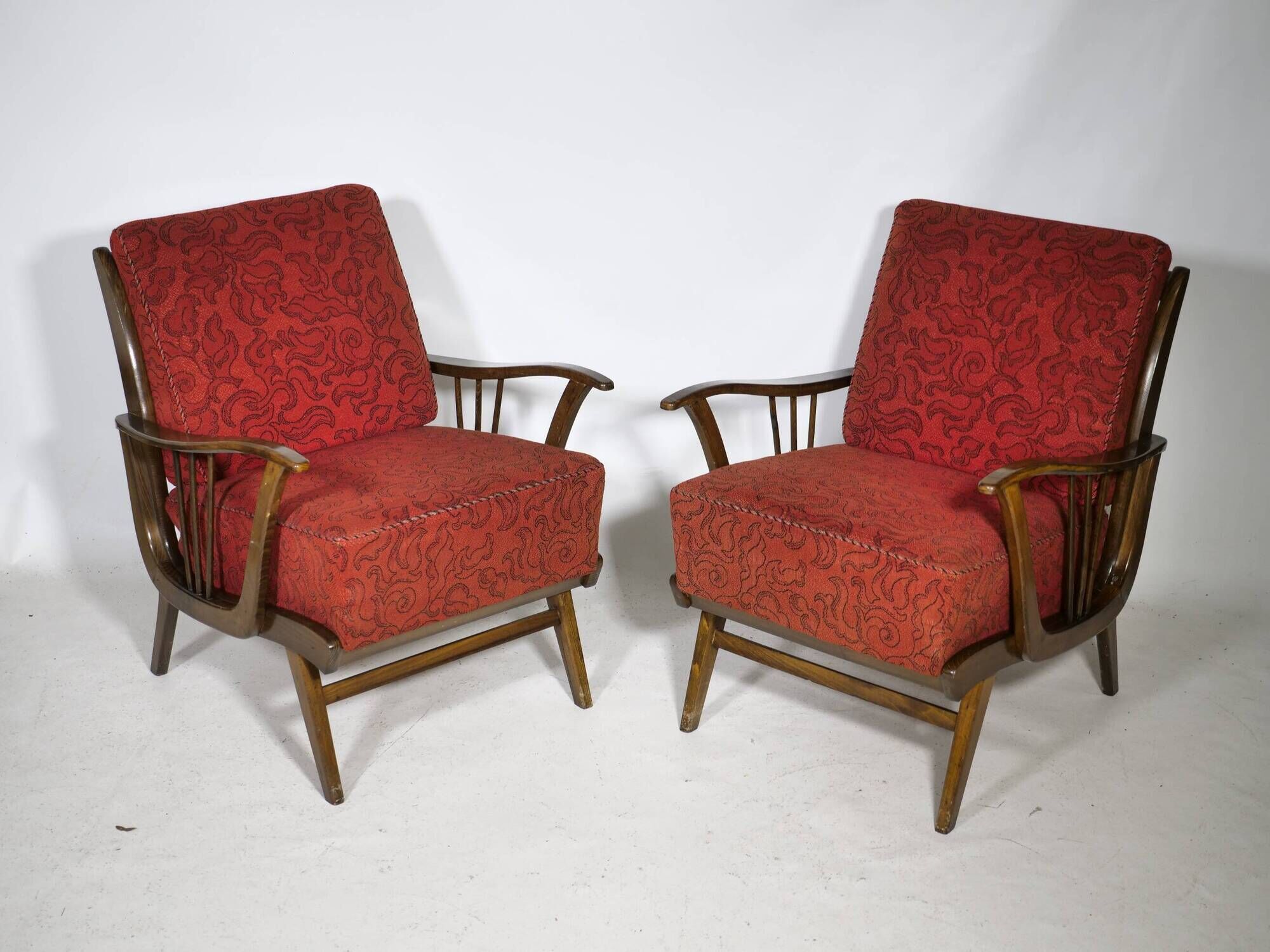 French Mid-Century Cocktail Armchair Set 1960s