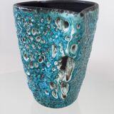 Fat Lava Blue Vase 1960
