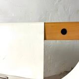 Safari armchair in white leather by Ibisco, Italian design, 1970s.