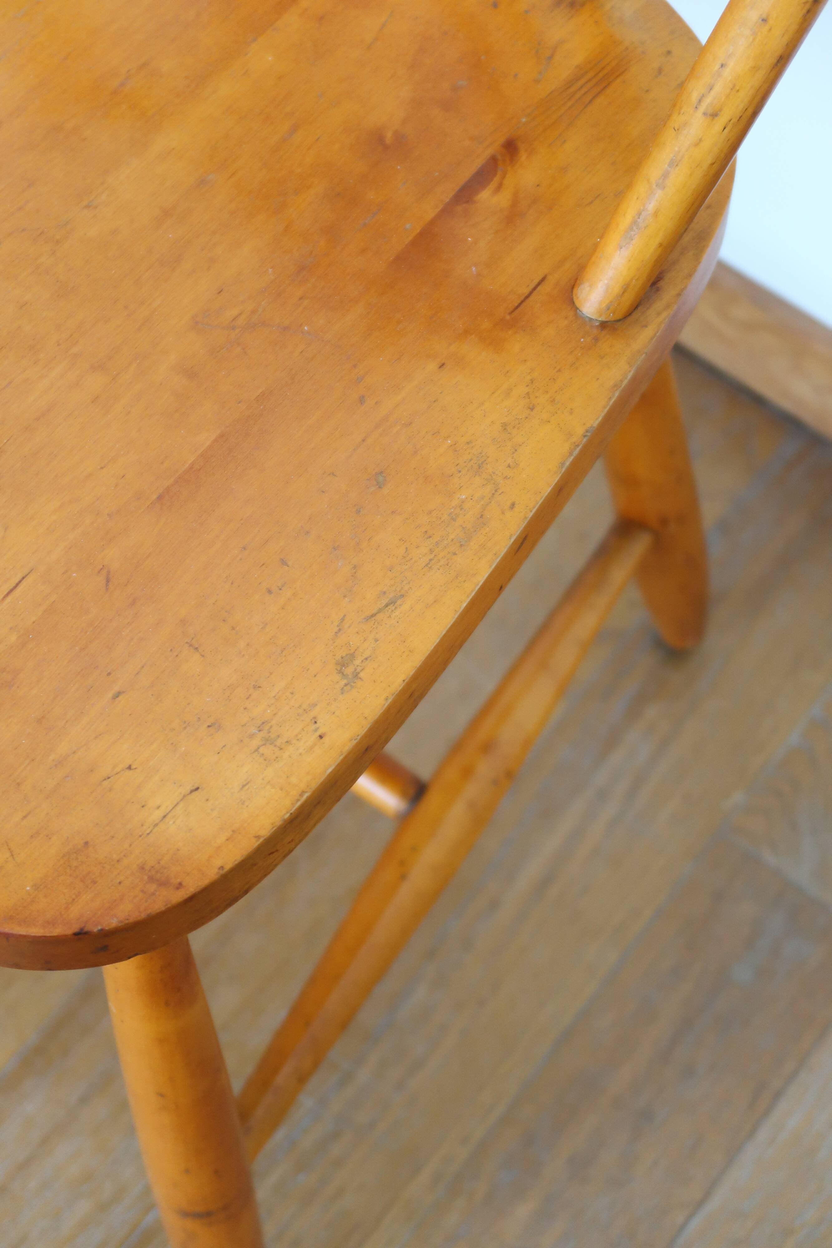 4 Scandinavian beech chairs