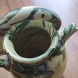 Yellow and green glazed ceramic jug