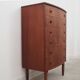 Commode en teck, design danois, années 60, fabriquée au Danemark