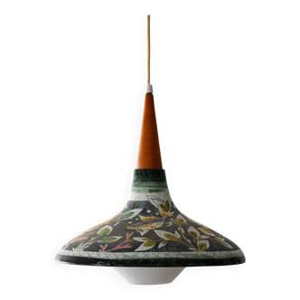 1950s Tilgmans Ceramic Pendant Lamp