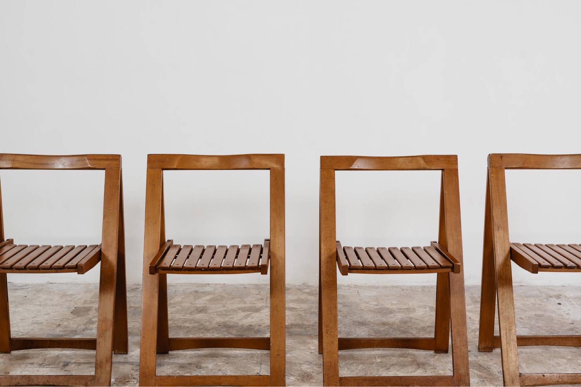 Aldo Jacober Per Alberto Bazzani 4 Sedie Mod. Trieste Anni ‘60 Design
