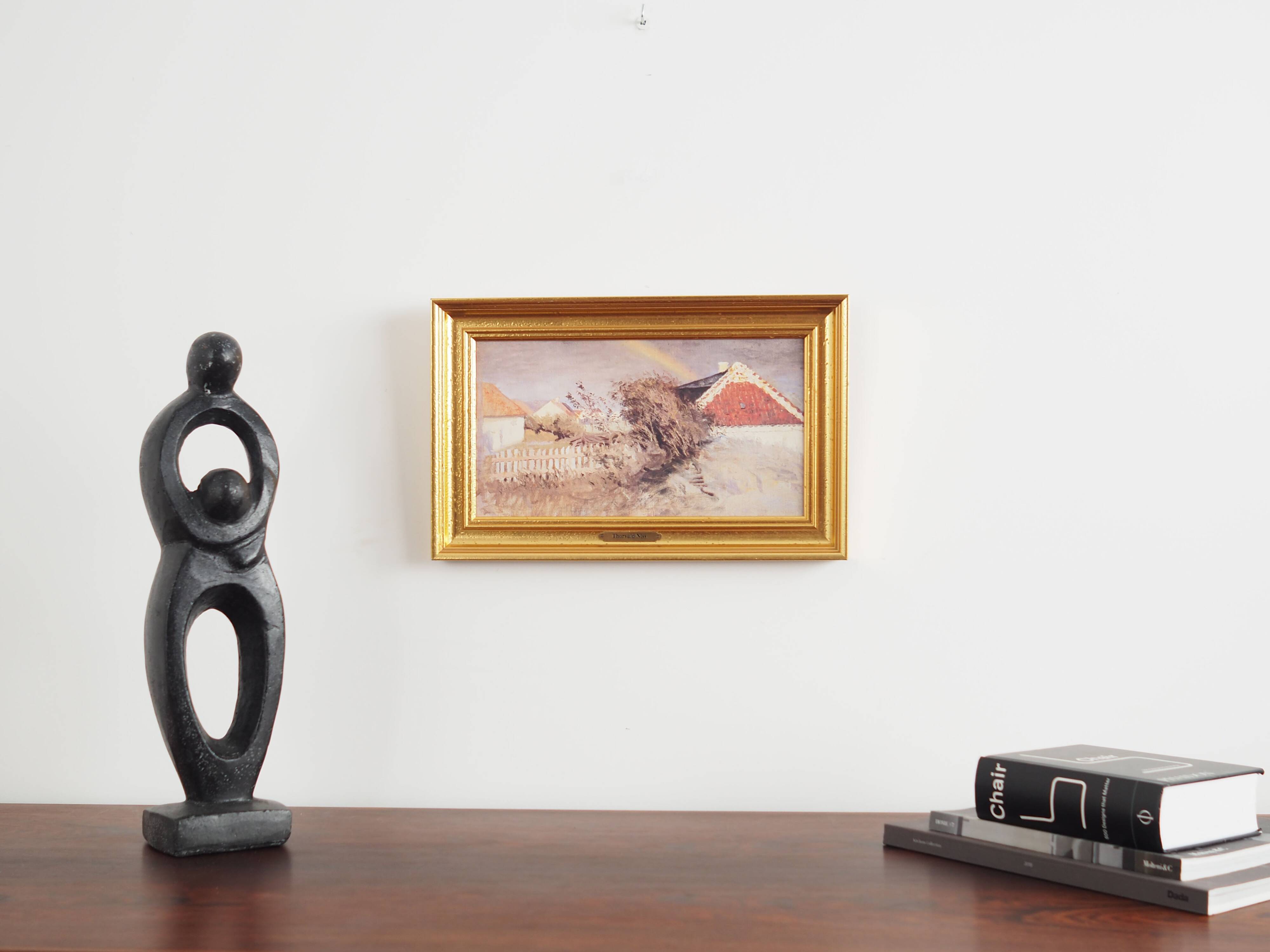 Painting „The Rainbow over the Village”, Scandinavian design, 1960s