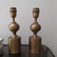 Pair of brass lamps 70s