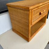 Rattan bedside table