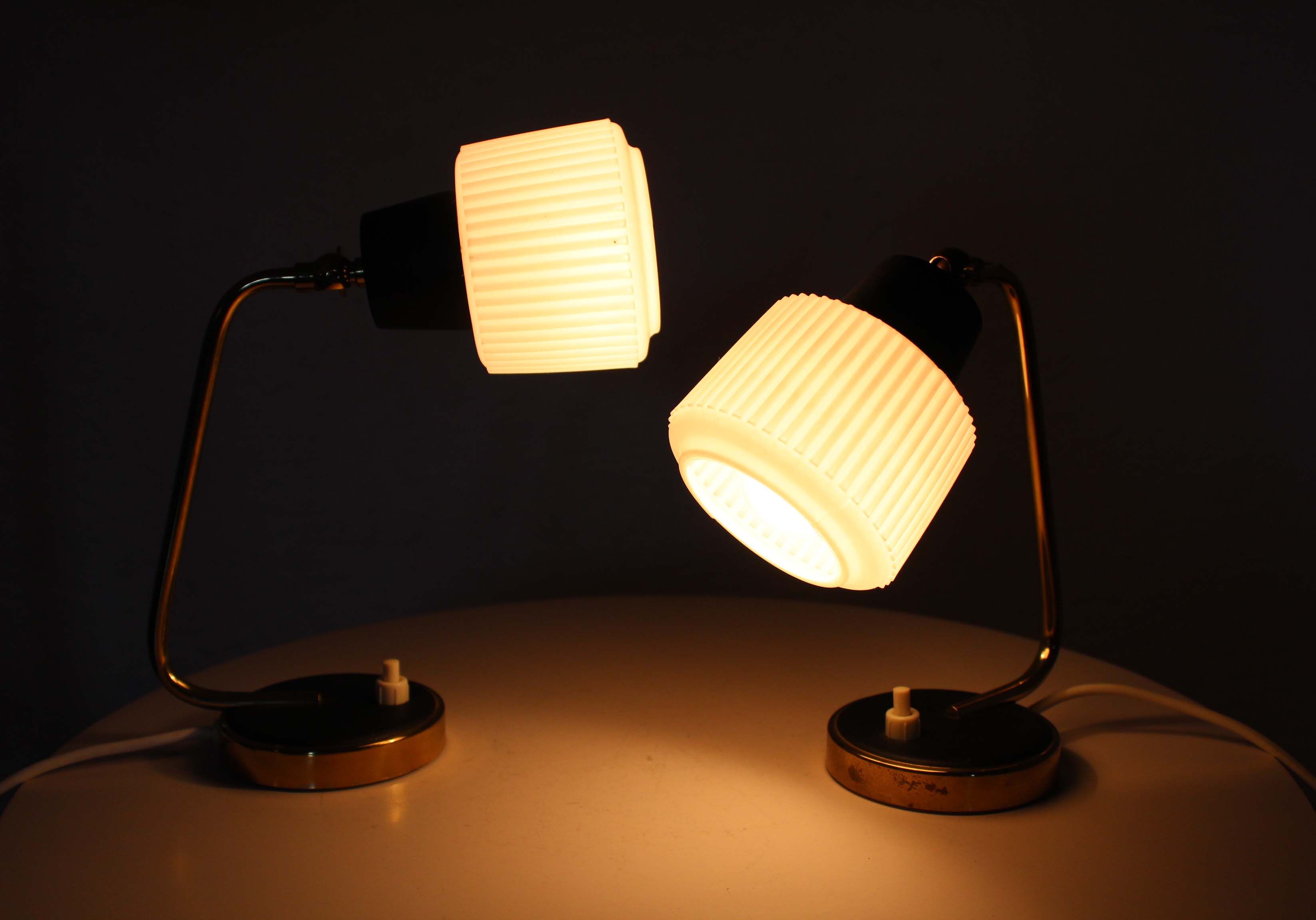 Pair of vintage table or bedside lamp