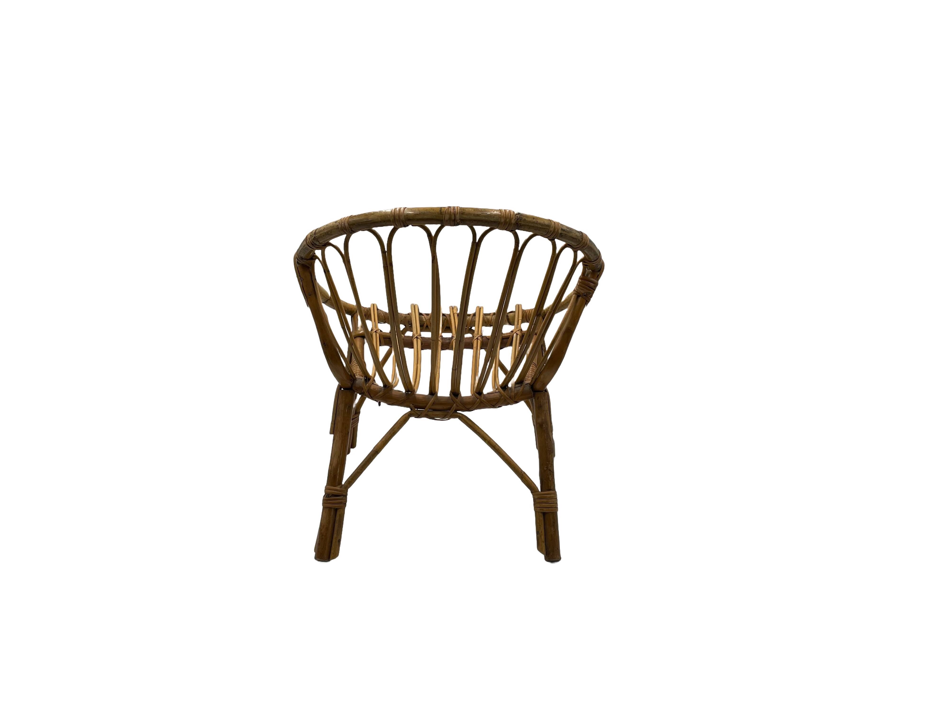 Rattan/bamboo children's armchair