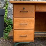 1950s schoolmaster's desk in solid oak