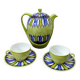 Sologne porcelain teapot and cups