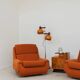 Paire de fauteuils Atlantis Orange République Tchèque 1970