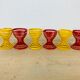 6 coquetiers ressorts métal rouge et jaune vintage