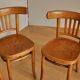 Set of 6 chairs bistro baumann wooden clear vintage