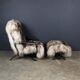 VINTAGE 20thC OSVALDO BORSANI FOR TECNO SPA LOUNGE CHAIR & FOOTSTOOL c.1950