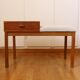 Entrance bench, Scandinavian modular telephone bench, teak, 1960